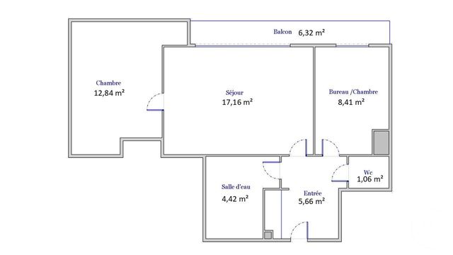 Appartement F3 &agrave; vendre - 3 pi&egrave;ces - 49,55 m2 - Colombes - 92 - ILE-DE-FRANCE