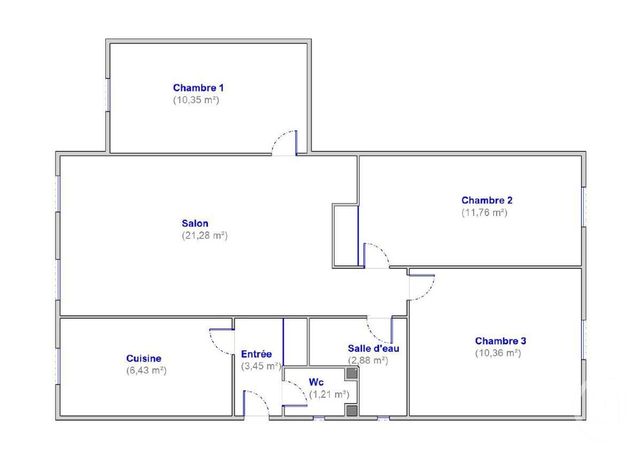 Appartement F4 &agrave; vendre - 4 pi&egrave;ces - 67,49 m2 - Colombes - 92 - ILE-DE-FRANCE
