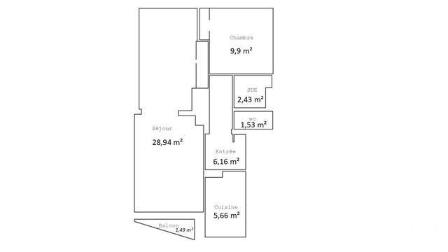 Appartement F2/3 &agrave; vendre - 3 pi&egrave;ces - 54,62 m2 - Colombes - 92 - ILE-DE-FRANCE
