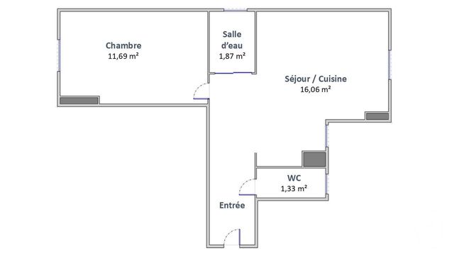 Appartement F2 &agrave; louer - 2 pi&egrave;ces - 38,61 m2 - Colombes - 92 - ILE-DE-FRANCE