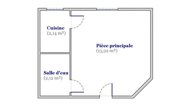 Appartement Studio &agrave; vendre - 1 pi&egrave;ce - 18,18 m2 - Asnieres Sur Seine - 92 - ILE-DE-FRANCE