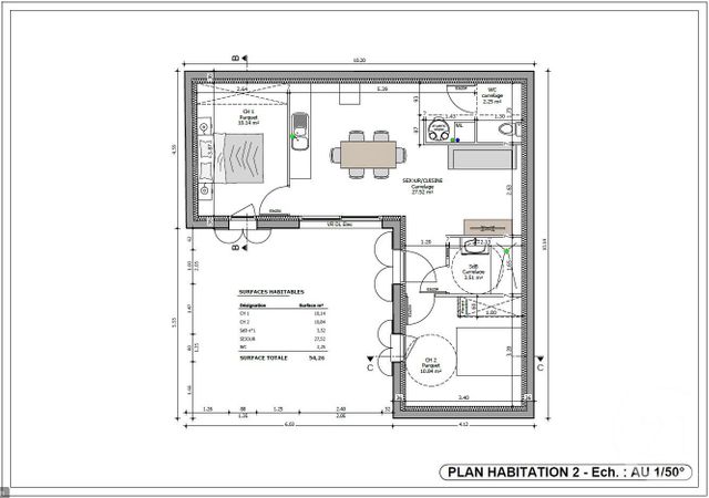 Maison &agrave; vendre - 3 pi&egrave;ces - 54,26 m2 - Fouras - 17 - POITOU-CHARENTES