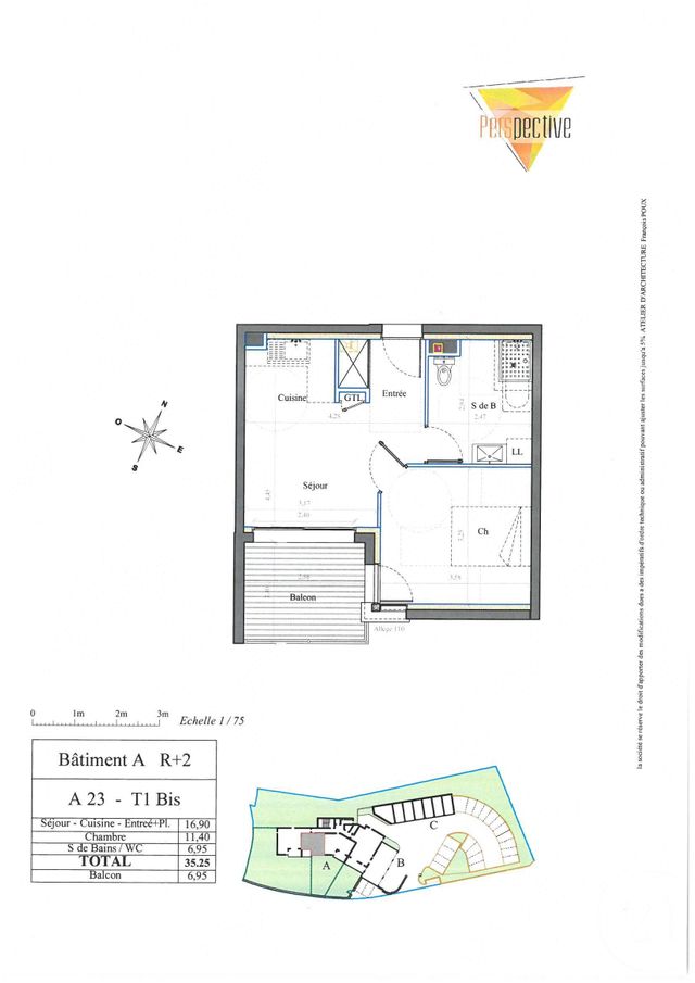 Appartement &agrave; louer - 2 pi&egrave;ces - 35,25 m2 - Rodez - 12 - MIDI-PYRENEES