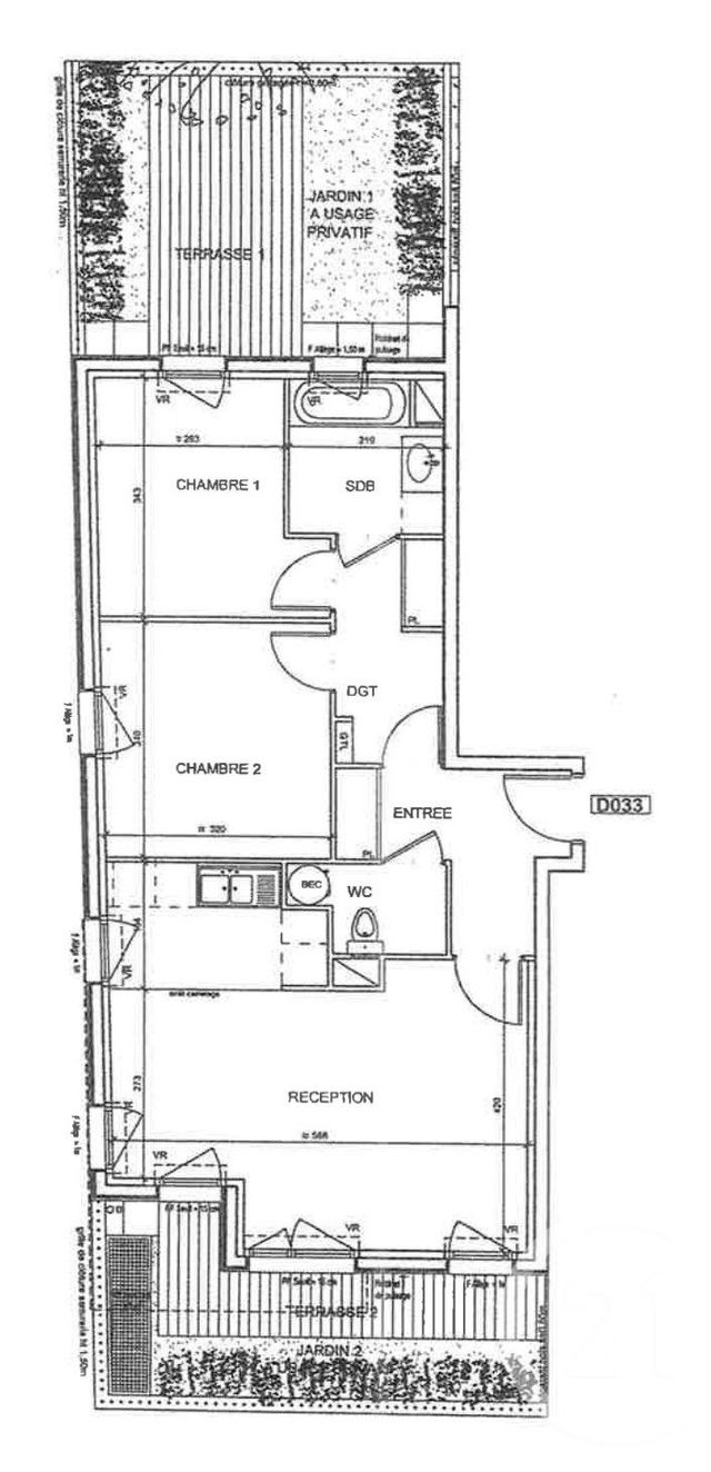 Appartement F3 &agrave; vendre - 3 pi&egrave;ces - 65 m2 - Montevrain - 77 - ILE-DE-FRANCE