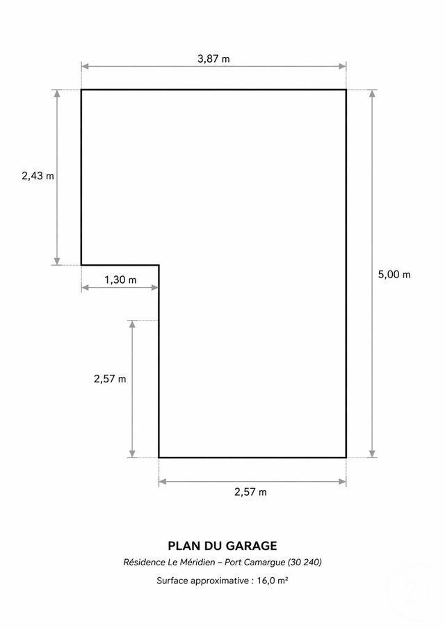 Parking &agrave; vendre - 16 m2 - Le Grau Du Roi - 30 - LANGUEDOC-ROUSSILLON