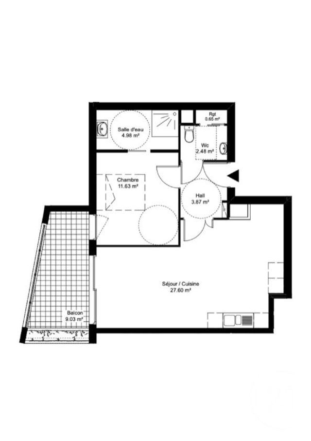 Appartement F2 &agrave; louer - 2 pi&egrave;ces - 50,38 m2 - Beausoleil - 06 - PROVENCE-ALPES-COTE-D-AZUR