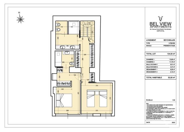Appartement F3 &agrave; vendre - 3 pi&egrave;ces - 111 m2 - Cap D Ail - 06 - PROVENCE-ALPES-COTE-D-AZUR