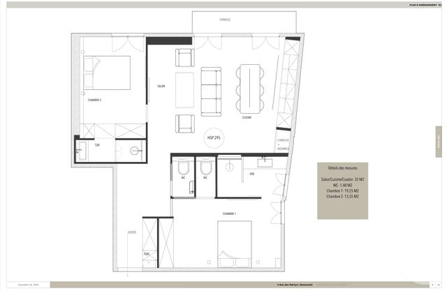 Appartement F3 à vendre - 3 pièces - 67,13 m2 - Beausoleil - 06 - PROVENCE-ALPES-COTE-D-AZUR