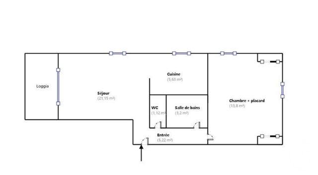 Appartement F2 à vendre - 2 pièces - 50,12 m2 - Beausoleil - 06 - PROVENCE-ALPES-COTE-D-AZUR