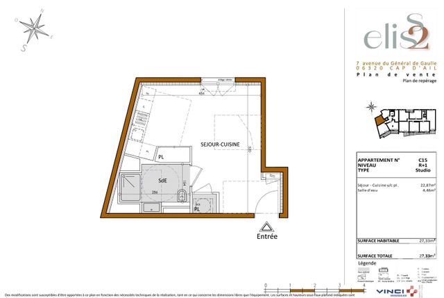 Appartement Studio &agrave; vendre - 1 pi&egrave;ce - 27 m2 - Cap D Ail - 06 - PROVENCE-ALPES-COTE-D-AZUR