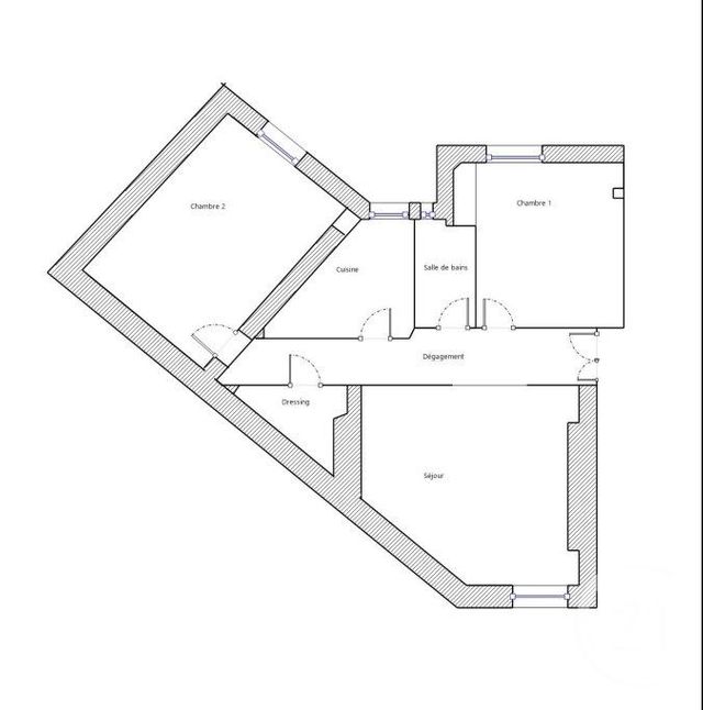 Appartement F3 &agrave; vendre - 3 pi&egrave;ces - 56,40 m2 - Paris - 75013 - ILE-DE-FRANCE