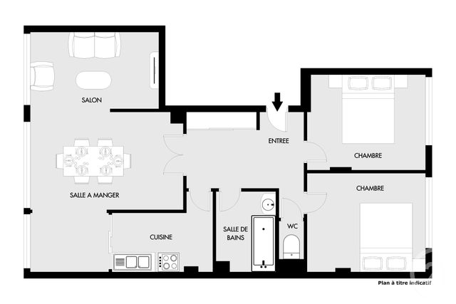 Appartement F3 &agrave; vendre - 3 pi&egrave;ces - 69,53 m2 - Paris - 75013 - ILE-DE-FRANCE