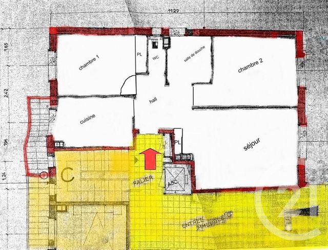 Appartement T3 &agrave; louer - 3 pi&egrave;ces - 59,50 m2 - Antibes - 06 - PROVENCE-ALPES-COTE-D-AZUR