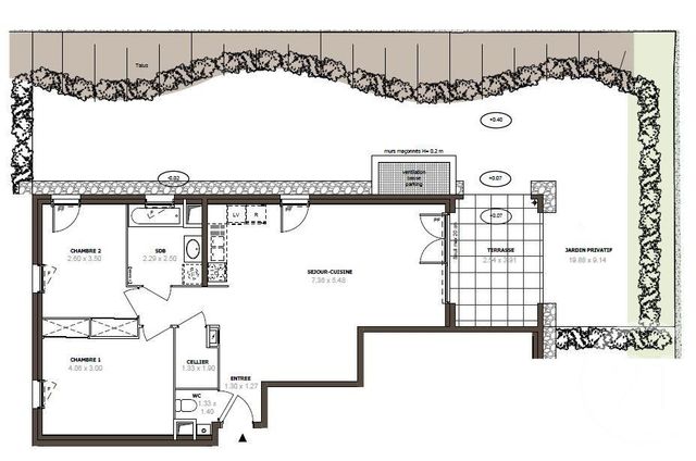 Appartement F3 à vendre - 3 pièces - 64,53 m2 - Thonon Les Bains - 74 - RHONE-ALPES