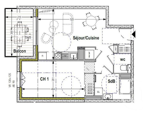 Appartement F2 à vendre - 2 pièces - 47,70 m2 - Anthy Sur Leman - 74 - RHONE-ALPES