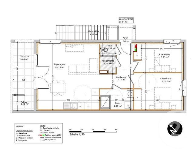 Appartement F3 &agrave; vendre - 3 pi&egrave;ces - 65,70 m2 - Anthy Sur Leman - 74 - RHONE-ALPES