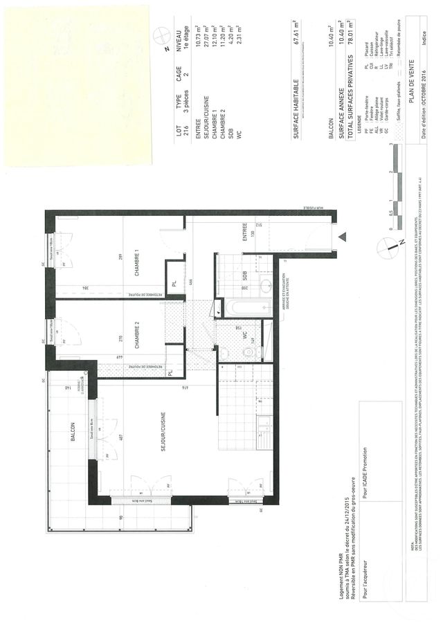 Appartement F3 à louer - 3 pièces - 67,61 m2 - Rueil Malmaison - 92 - ILE-DE-FRANCE