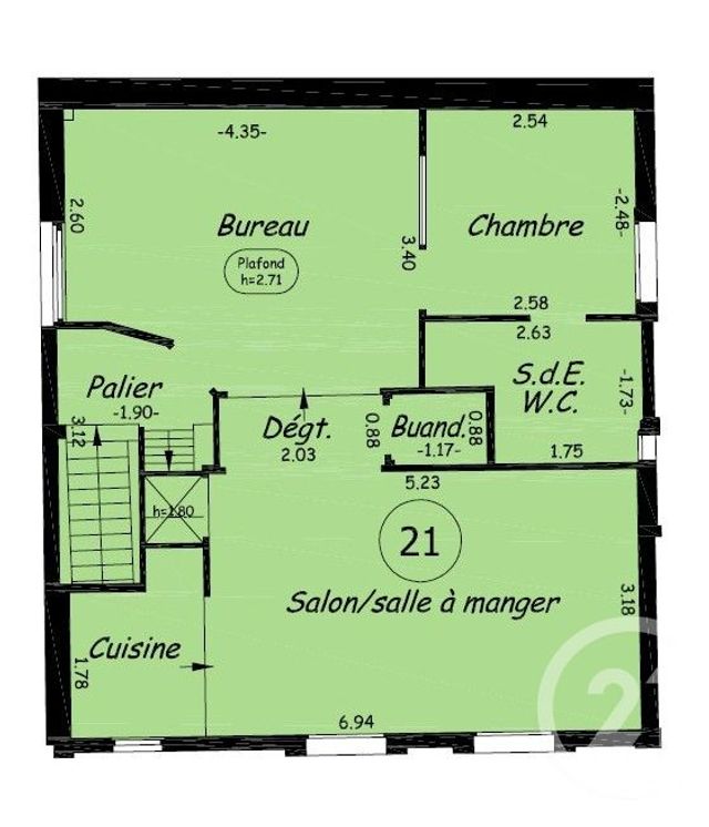 Appartement F2 bis &agrave; vendre - 3 pi&egrave;ces - 50 m2 - Le Kremlin Bicetre - 94 - ILE-DE-FRANCE