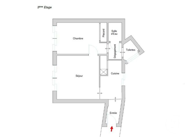 Appartement F2 &agrave; vendre - 2 pi&egrave;ces - 34,28 m2 - Paris - 75013 - ILE-DE-FRANCE