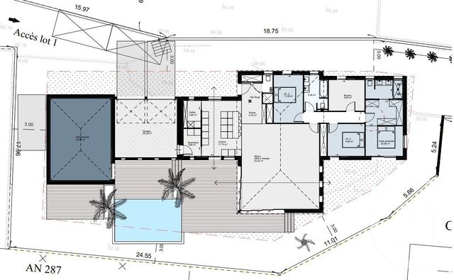 Terrain &agrave; vendre - 913 m2 - Pignan - 34 - LANGUEDOC-ROUSSILLON