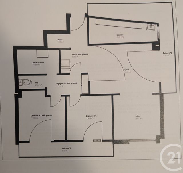 Appartement T4 &agrave; vendre - 4 pi&egrave;ces - 65,56 m2 - Toulon - 83 - PROVENCE-ALPES-COTE-D-AZUR