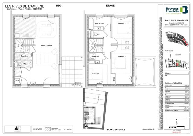 Appartement F3 &agrave; vendre - 3 pi&egrave;ces - 60 m2 - Riom - 63 - AUVERGNE