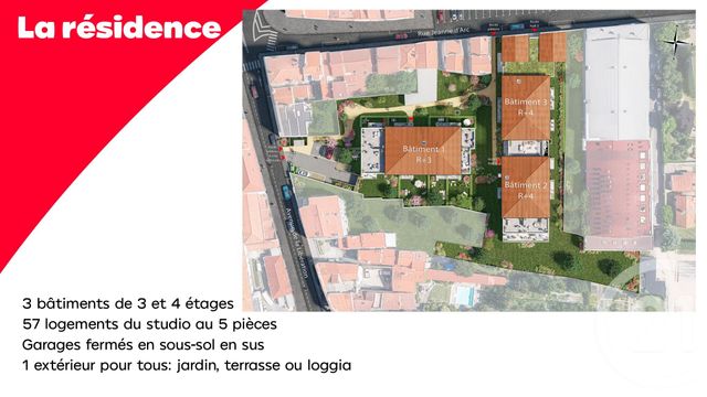 Appartement &agrave; vendre - 3 pi&egrave;ces - 63 m2 - Riom - 63 - AUVERGNE