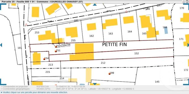 terrain - COURCELLES CHAUSSY - 57