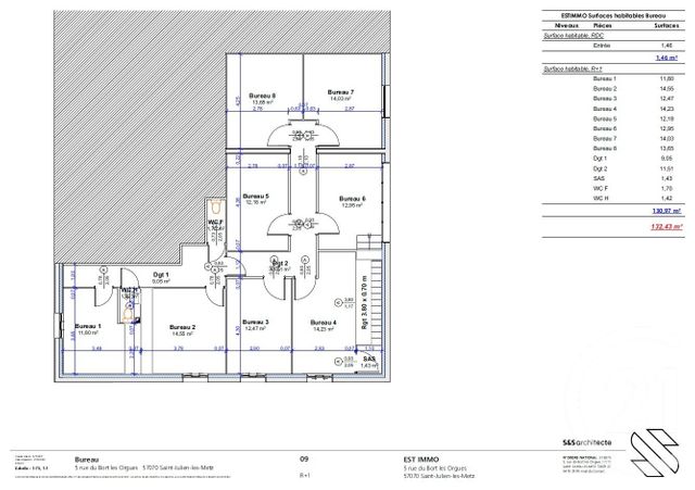 Local commercial à louer - 132.43 m2 - 57 - Moselle