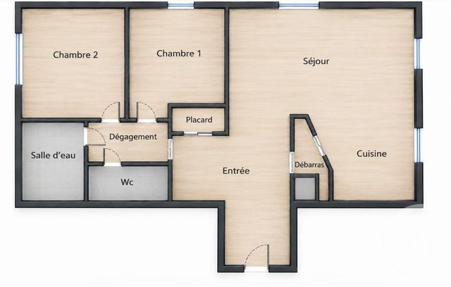 Appartement F3 &agrave; vendre - 3 pi&egrave;ces - 64,85 m2 - Montigny Les Metz - 57 - LORRAINE