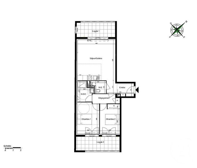 Appartement F3 &agrave; vendre - 3 pi&egrave;ces - 64,99 m2 - St Herblain - 44 - PAYS-DE-LOIRE