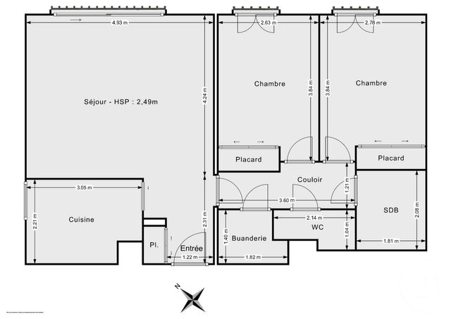 Appartement &agrave; vendre - 3 pi&egrave;ces - 65,27 m2 - Paris - 75011 - ILE-DE-FRANCE