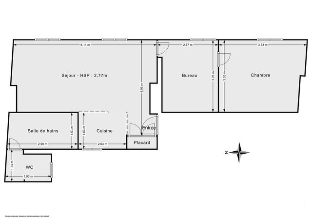 Appartement F3 &agrave; vendre - 3 pi&egrave;ces - 48 m2 - Paris - 75011 - ILE-DE-FRANCE
