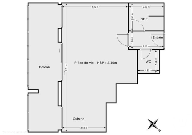 Appartement Studio &agrave; vendre - 1 pi&egrave;ce - 40,53 m2 - Paris - 75020 - ILE-DE-FRANCE