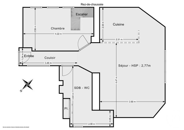 Appartement Duplex &agrave; vendre - 3 pi&egrave;ces - 60,77 m2 - Paris - 75011 - ILE-DE-FRANCE