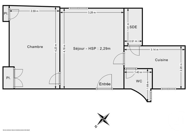 Appartement F2 &agrave; vendre - 2 pi&egrave;ces - 34,56 m2 - Paris - 75001 - ILE-DE-FRANCE