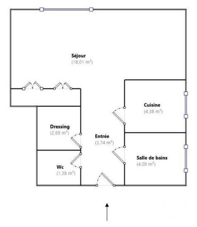Appartement F1 &agrave; vendre - 1 pi&egrave;ce - 34,29 m2 - Maurepas - 78 - ILE-DE-FRANCE