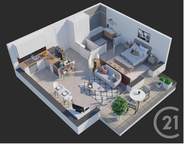 Appartement F2 &agrave; louer - 2 pi&egrave;ces - 43,53 m2 - Maurepas - 78 - ILE-DE-FRANCE