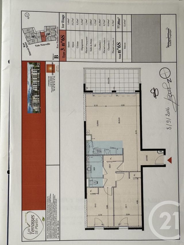 Appartement F3 à vendre - 3 pièces - 78 m2 - Olivet - 45 - CENTRE
