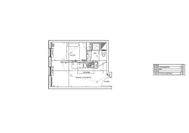 Appartement F1 &agrave; louer - 1 pi&egrave;ce - 28 m2 - Romainville - 93 - ILE-DE-FRANCE