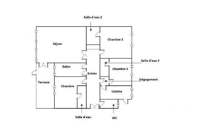 Appartement F5 à vendre - 5 pièces - 148,13 m2 - Paris - 75016 - ILE-DE-FRANCE