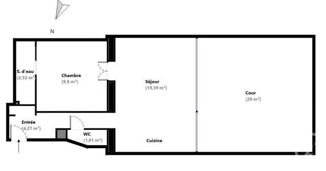 Appartement F2 à vendre - 2 pièces - 37 m2 - Boulogne Billancourt - 92 - ILE-DE-FRANCE