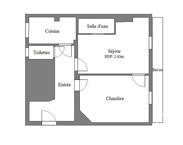 Appartement F2 &agrave; vendre - 2 pi&egrave;ces - 31,10 m2 - Paris - 75016 - ILE-DE-FRANCE