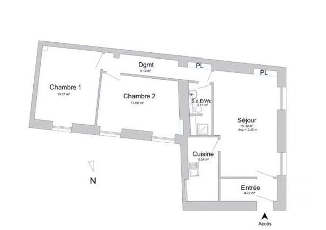 Appartement &agrave; vendre - 3 pi&egrave;ces - 66,82 m2 - Bourg La Reine - 92 - ILE-DE-FRANCE