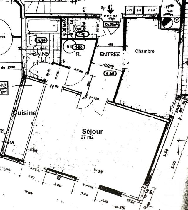 Appartement F2 à vendre - 2 pièces - 51 m2 - Paris - 75019 - ILE-DE-FRANCE