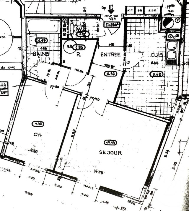 Appartement F2 à vendre - 2 pièces - 51 m2 - Paris - 75019 - ILE-DE-FRANCE