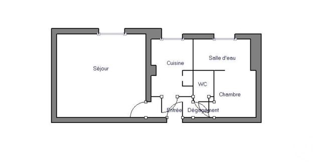 Appartement &agrave; louer - 2 pi&egrave;ces - 34,34 m2 - Paris - 75020 - ILE-DE-FRANCE