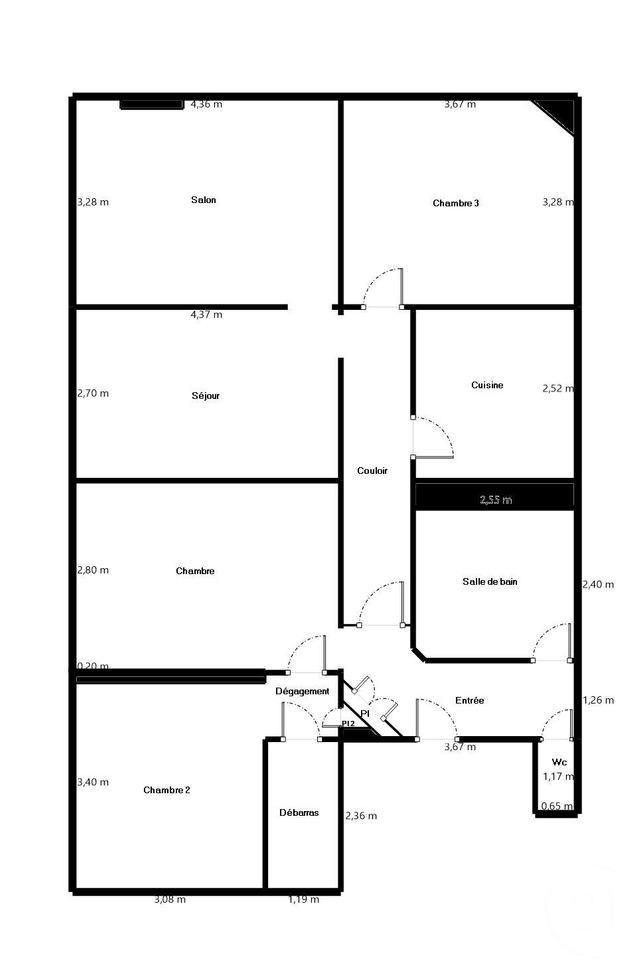 Appartement F5 &agrave; vendre - 5 pi&egrave;ces - 90 m2 - Paris - 75020 - ILE-DE-FRANCE