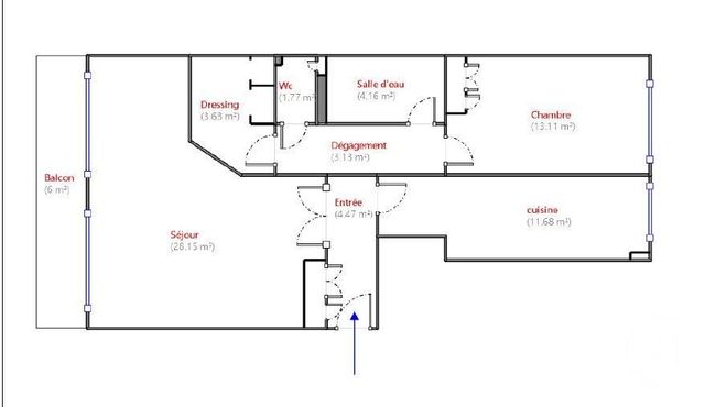 Appartement F3 &agrave; vendre - 3 pi&egrave;ces - 72 m2 - Paris - 75020 - ILE-DE-FRANCE