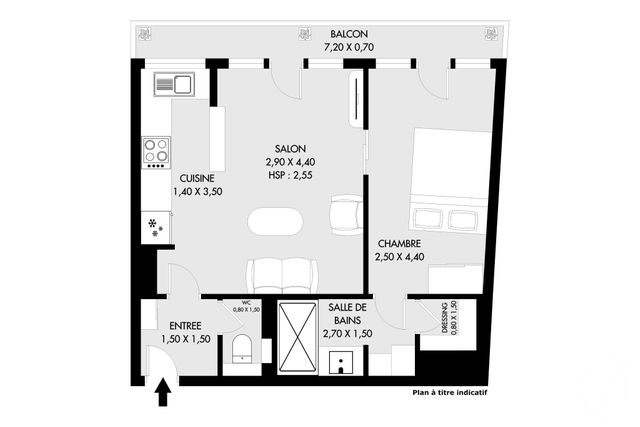 Appartement F2 &agrave; vendre - 2 pi&egrave;ces - 36 m2 - Paris - 75020 - ILE-DE-FRANCE